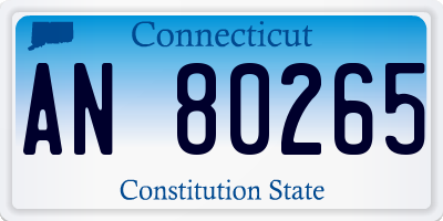 CT license plate AN80265