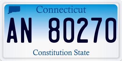 CT license plate AN80270