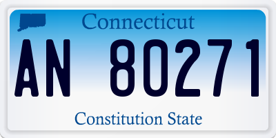 CT license plate AN80271