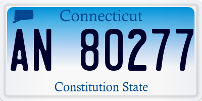 CT license plate AN80277