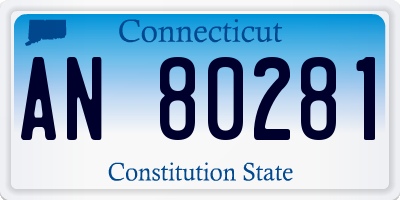 CT license plate AN80281