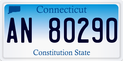 CT license plate AN80290