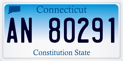 CT license plate AN80291