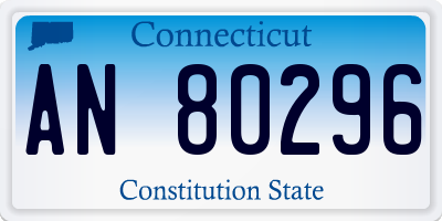CT license plate AN80296