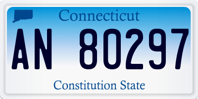 CT license plate AN80297