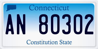 CT license plate AN80302