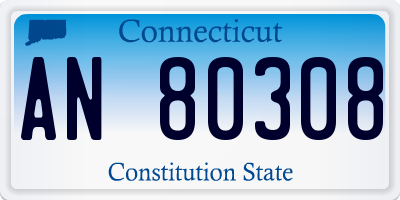 CT license plate AN80308