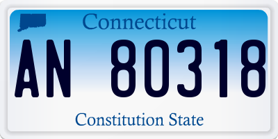 CT license plate AN80318