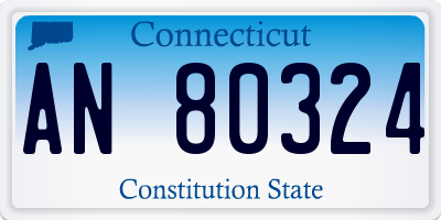 CT license plate AN80324