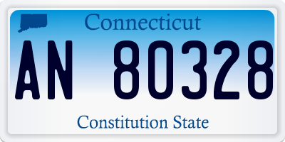 CT license plate AN80328