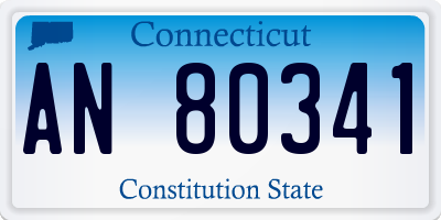 CT license plate AN80341