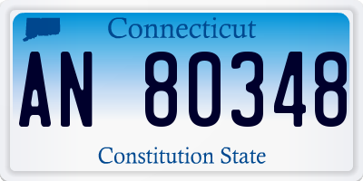 CT license plate AN80348