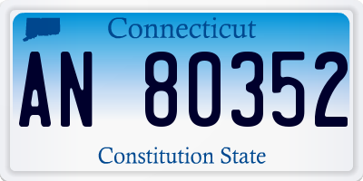 CT license plate AN80352