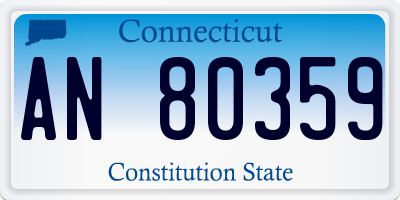 CT license plate AN80359