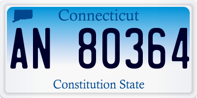 CT license plate AN80364