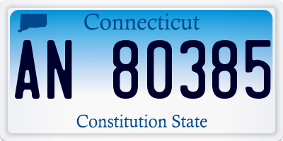 CT license plate AN80385