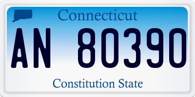 CT license plate AN80390