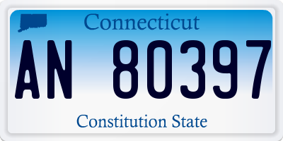 CT license plate AN80397