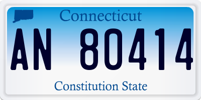 CT license plate AN80414