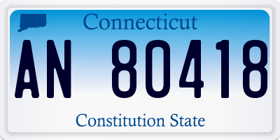 CT license plate AN80418