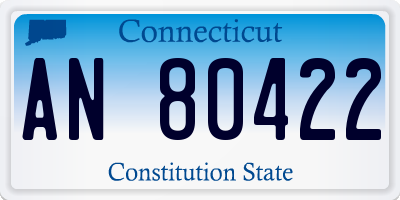 CT license plate AN80422