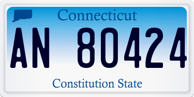 CT license plate AN80424