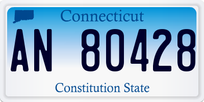 CT license plate AN80428