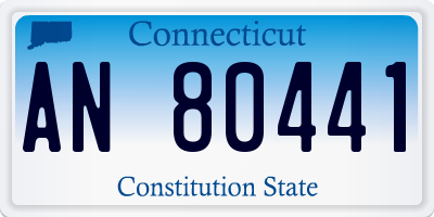 CT license plate AN80441