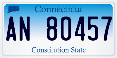 CT license plate AN80457