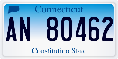 CT license plate AN80462
