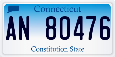 CT license plate AN80476