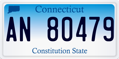 CT license plate AN80479