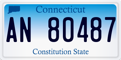 CT license plate AN80487