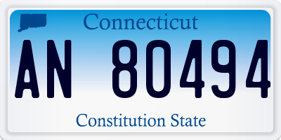 CT license plate AN80494