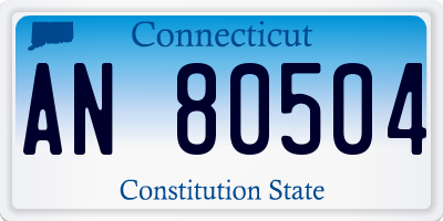 CT license plate AN80504