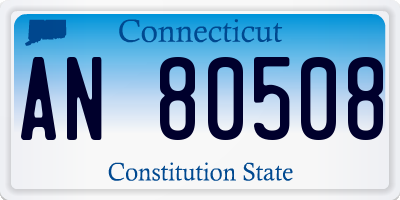 CT license plate AN80508