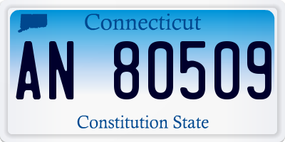 CT license plate AN80509