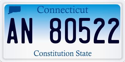 CT license plate AN80522
