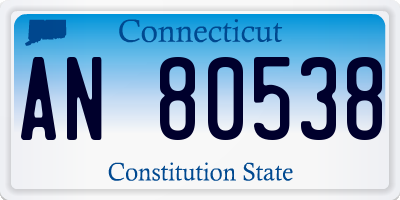 CT license plate AN80538