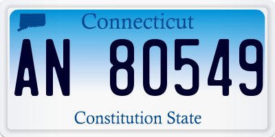 CT license plate AN80549