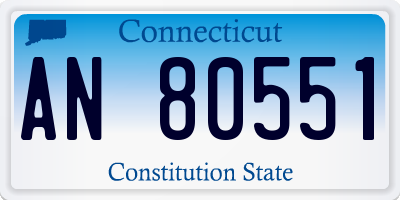 CT license plate AN80551