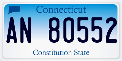 CT license plate AN80552
