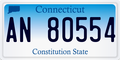 CT license plate AN80554