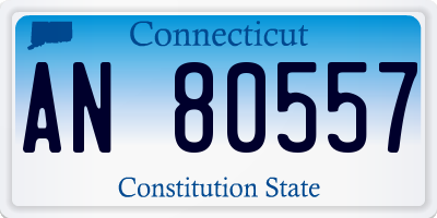 CT license plate AN80557