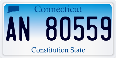 CT license plate AN80559