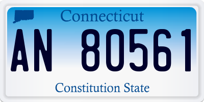 CT license plate AN80561