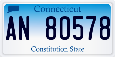 CT license plate AN80578