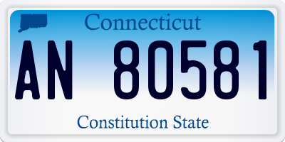 CT license plate AN80581
