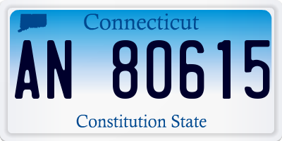 CT license plate AN80615