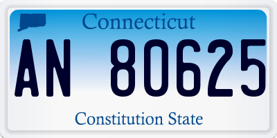 CT license plate AN80625